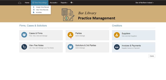 Time Recording drop down